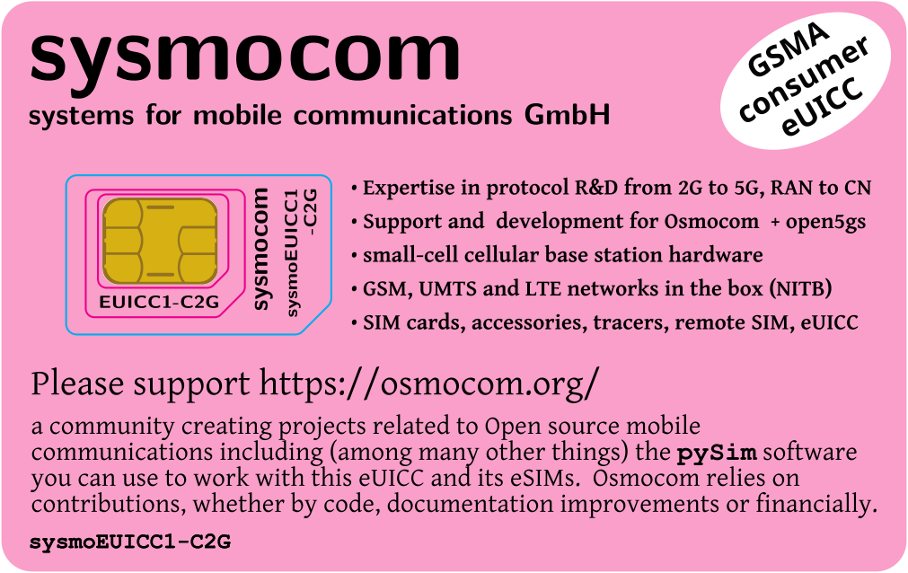 sysmoEUICC1-C2G